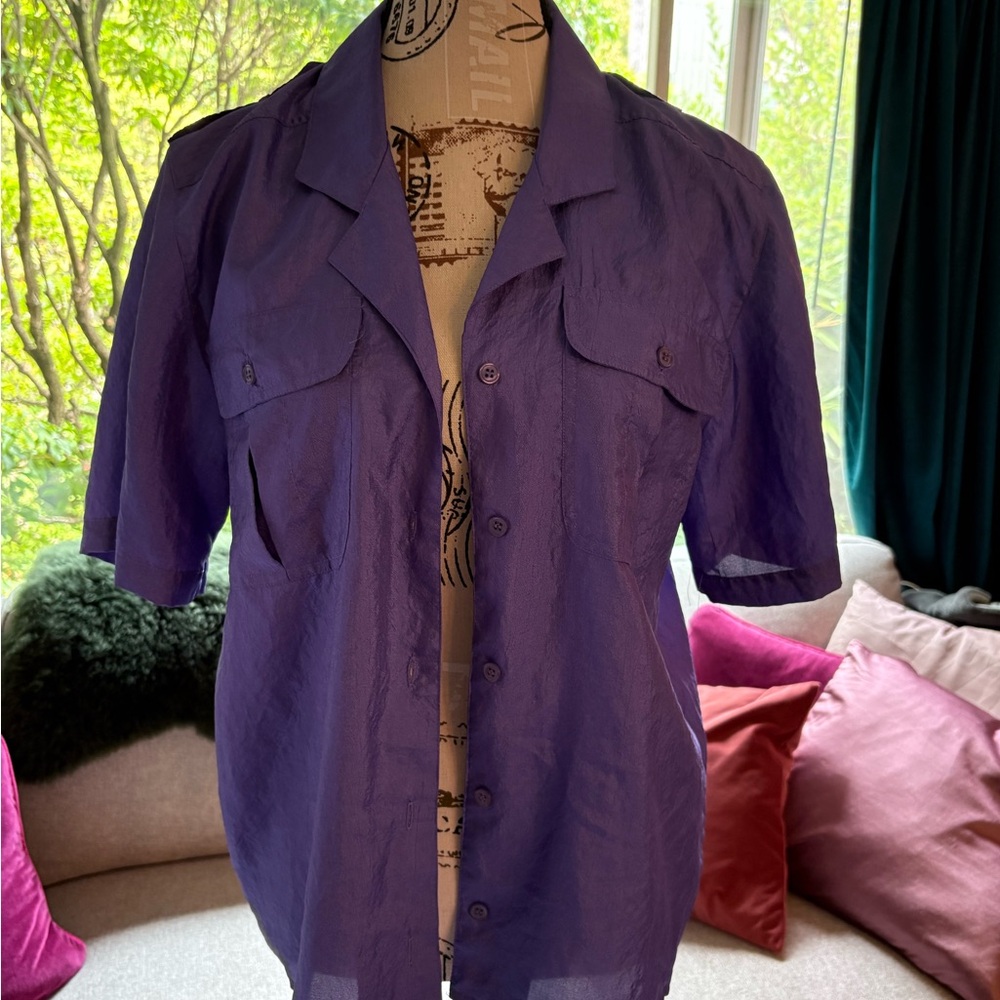 Shiny vintage parachute shirt